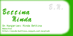bettina minda business card